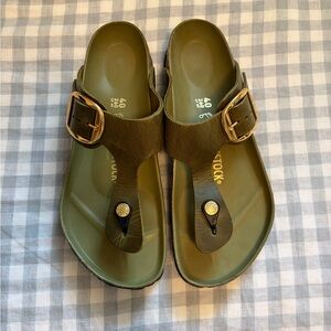 Birkenstock Gizeh Big Buckle Sandal, Olive Green